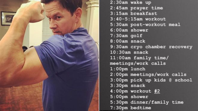Mark Wahlberg's morning routine